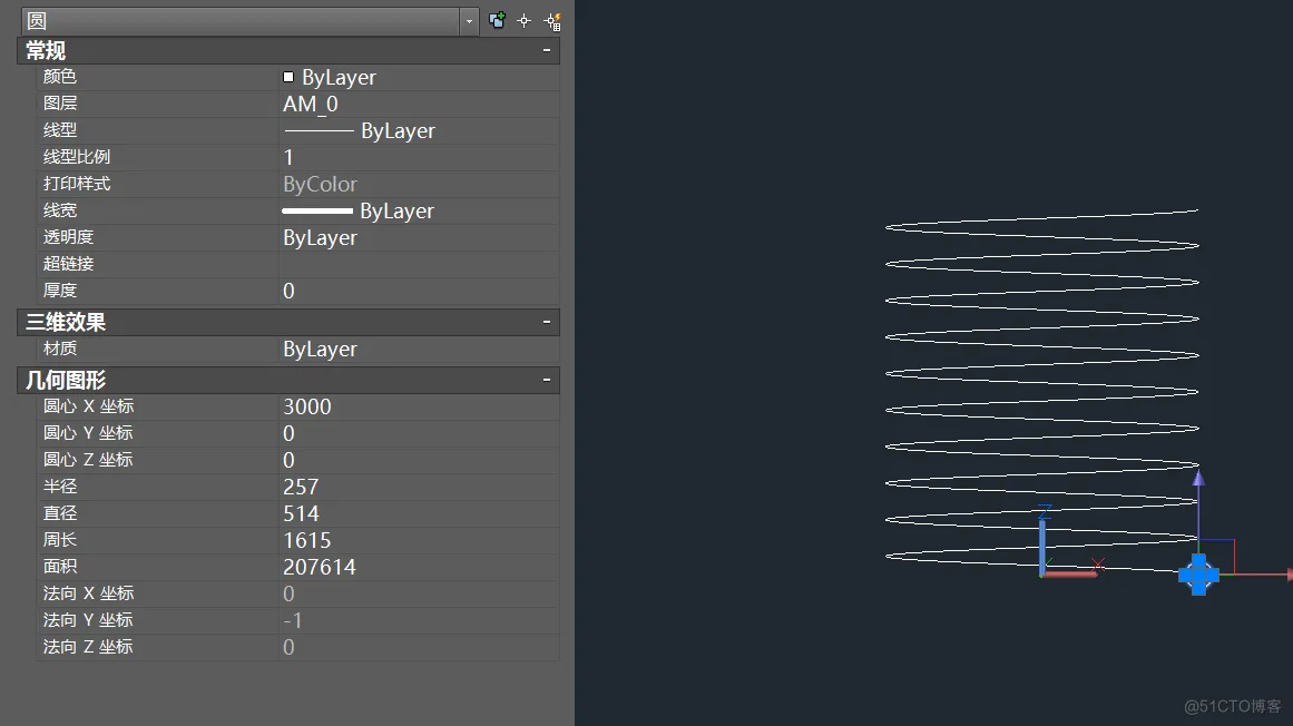 AutoCad 圆柱螺旋线的方程式_CAD 线性方程计算坐标_02